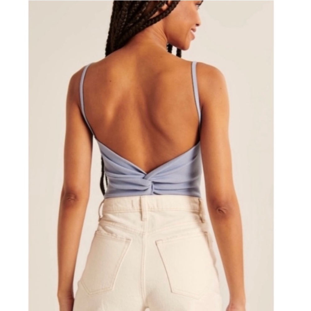 NWT Abercrombie Twist-Back Square-Neck bodysuit
